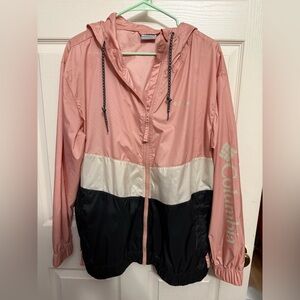 Columbia Women's Pink, White, and Black Jacket